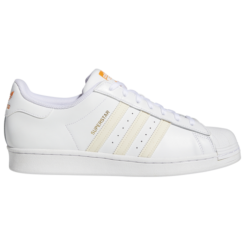 

adidas Originals Mens adidas Originals Superstar Casual Sneaker - Mens Basketball Shoes White/Citrus Orange Size 08.0