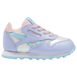 Girls' Toddler - Reebok CL Dazzle - White/Blue/Green