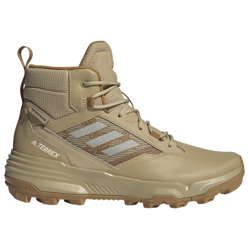 Shop Adidas Originals Mens Adidas Unity Leather Mid Rain.rdy Hiking Boots In Beige/black