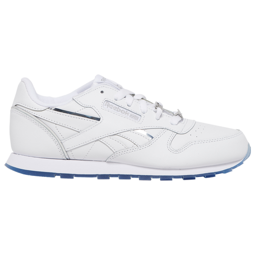 

Boys Reebok Reebok Classic Leather - Boys' Grade School Shoe White/Gray Size 04.0