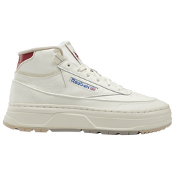 Women's - Reebok Club C Geo Mid - Chalk/Flash Red/Blue