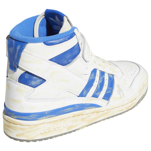 Blue and white adidas high tops on sale