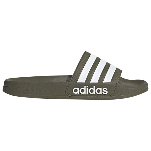 

adidas Mens adidas Adilette Shower Slide - Mens Shoes Olive Strata/Ftwr White/Olive Strata Size 09.0