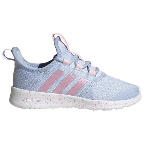 

adidas Girls adidas Cloudfoam Pure Lifestyle Slip-On - Girls' Grade School Running Shoes Blue Dawn/Beam Pink/Clear Pink Size 6.0