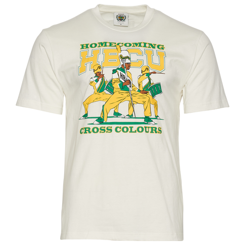 

Cross Colours Mens Cross Colours X HBCU Trio T-Shirt - Mens Off White/Mutli Size S