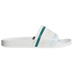 Men's - adidas Originals Adilette Slides - White/Green/White