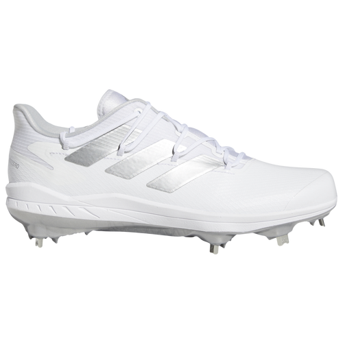 

adidas Mens adidas Adizero Afterburner 8 - Mens Baseball Shoes White/Metallic Silver Size 10.0