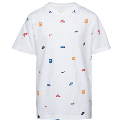 Boys' Grade School - Nike Logo All Over Print T-Shirt - White/Multi
