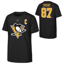 Boys' Grade School - Outerstuff Penguins Name and Number T-Shirt - Black