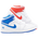 Jordan AJ 1 Mid - Girls' Grade School White/Red/Blue