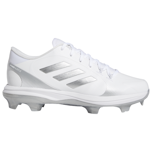 

adidas Womens adidas PureHustle 2 TPU - Womens Baseball Shoes White/Silver Size 10.0