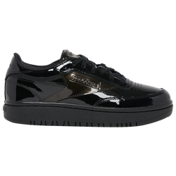 Women's - Reebok Cardi Coated Club C Double - Black/Black