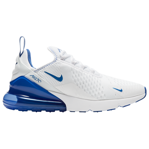 Nike Men's Air Max 270 Low Top Sneakers In White/blue