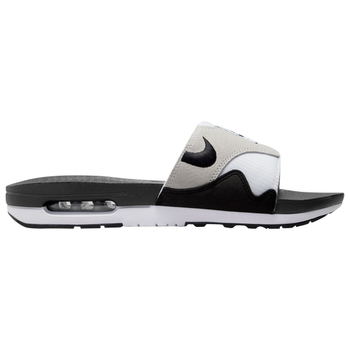 

Nike Mens Nike Air Max 1 Slide - Mens Shoes Black/Neutral Grey/White Size 8.0