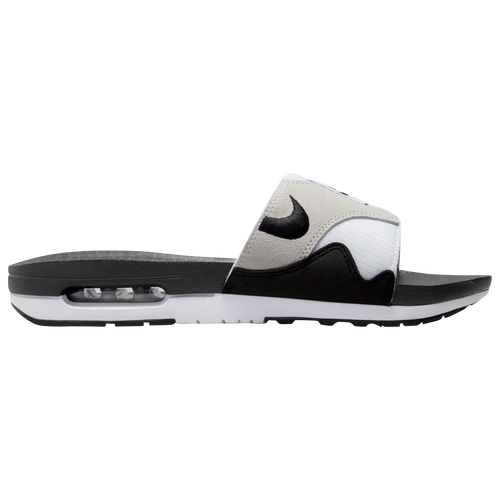 

Nike Mens Nike Air Max 1 Slide - Mens Shoes Neutral Grey/White/Black Size 8.0