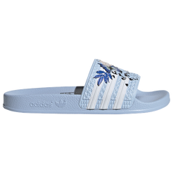 Girls' Grade School - adidas Adilette Lite - Blue/White/Blue