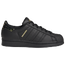 adidas Originals Superstar Casual Sneakers - Girls' Grade School Black/Black/Gold