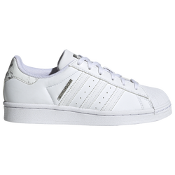 Girls' Grade School - adidas Originals Superstar Casual Sneakers - White/White/Silver