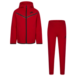 Boys' Preschool - Nike Tech Fleece Set - Black/Red