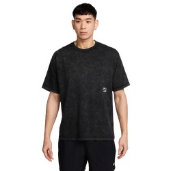 Men's - Nike Dri-FIT Heritage Washed Short Sleeve Top - Black/White