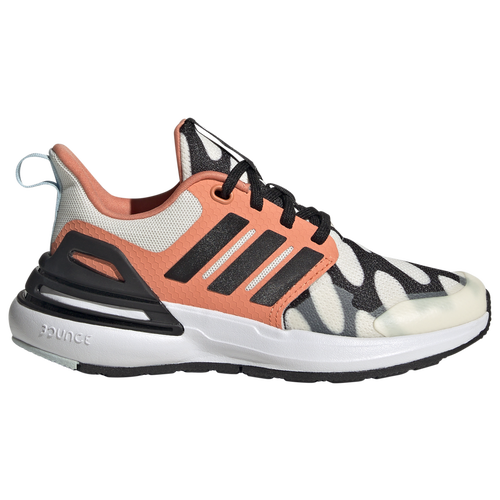 

adidas Boys adidas Rapidasport Bounce Elastic Laced Running Shoes - Boys' Grade School Cloud White/Core Black/Semi Coral Size 4.5