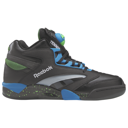 Shop Reebok Mens  Shaq Victory Pump In Black/blue/volt