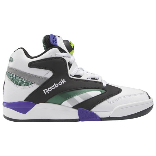 

Reebok Mens Shaquille O'Neal Reebok Shaq Victory Pump - Mens Basketball Shoes White/Green/Purple Size 11.5