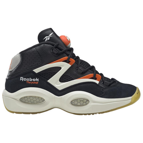 

Reebok Mens Reebok Question Pump - Mens Basketball Shoes Orange/White/Black Size 10.5