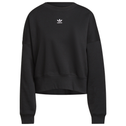 Women's - adidas Originals Essential Fleece Crew - Black/White