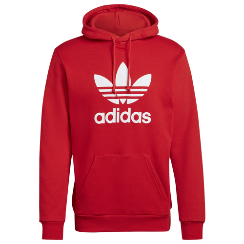

adidas Originals Mens adidas Originals Trefoil Hoodie - Mens Red/White Size S