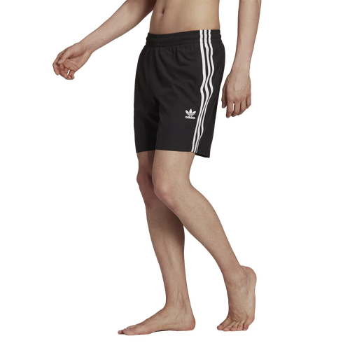 

adidas Originals Mens adidas Originals 3 Stripes Swim Short - Mens Black Size S