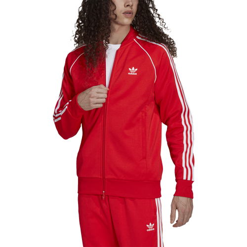 

adidas Originals Mens adidas Originals Adicolor Superstar Track Jacket - Mens White/Red Size S
