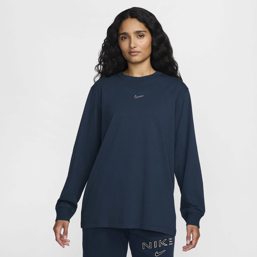 

Nike Womens Nike NSW Phoenix LS Tee - Womens Armory Navy Size S