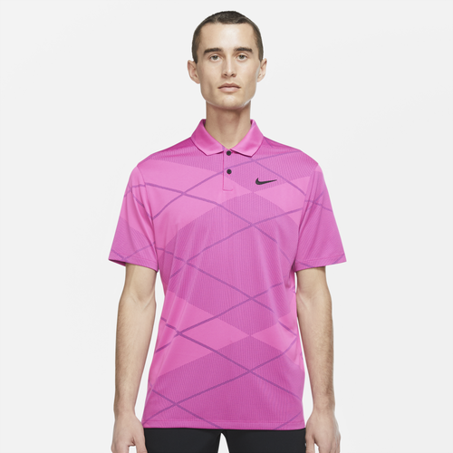 

Nike Mens Nike Vapor Jacquard Golf Polo - Mens Pink Prime/Black Size XXL