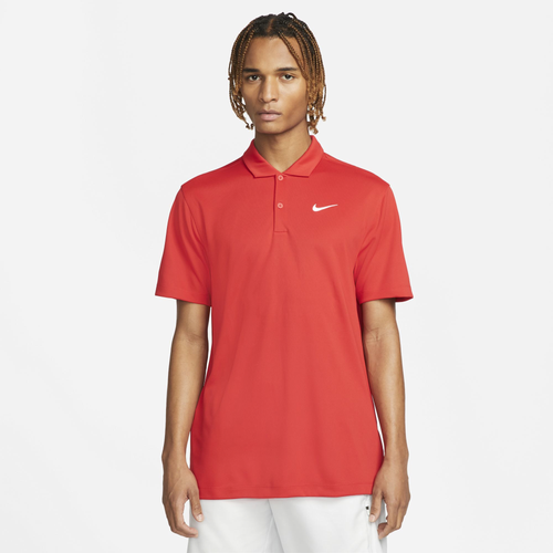 

Nike Mens Nike Dri-FIT Solid Polo - Mens University Red/White Size M