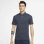 Nike Player Striped Golf Polo - Men's Obsidian/Brushed Silver