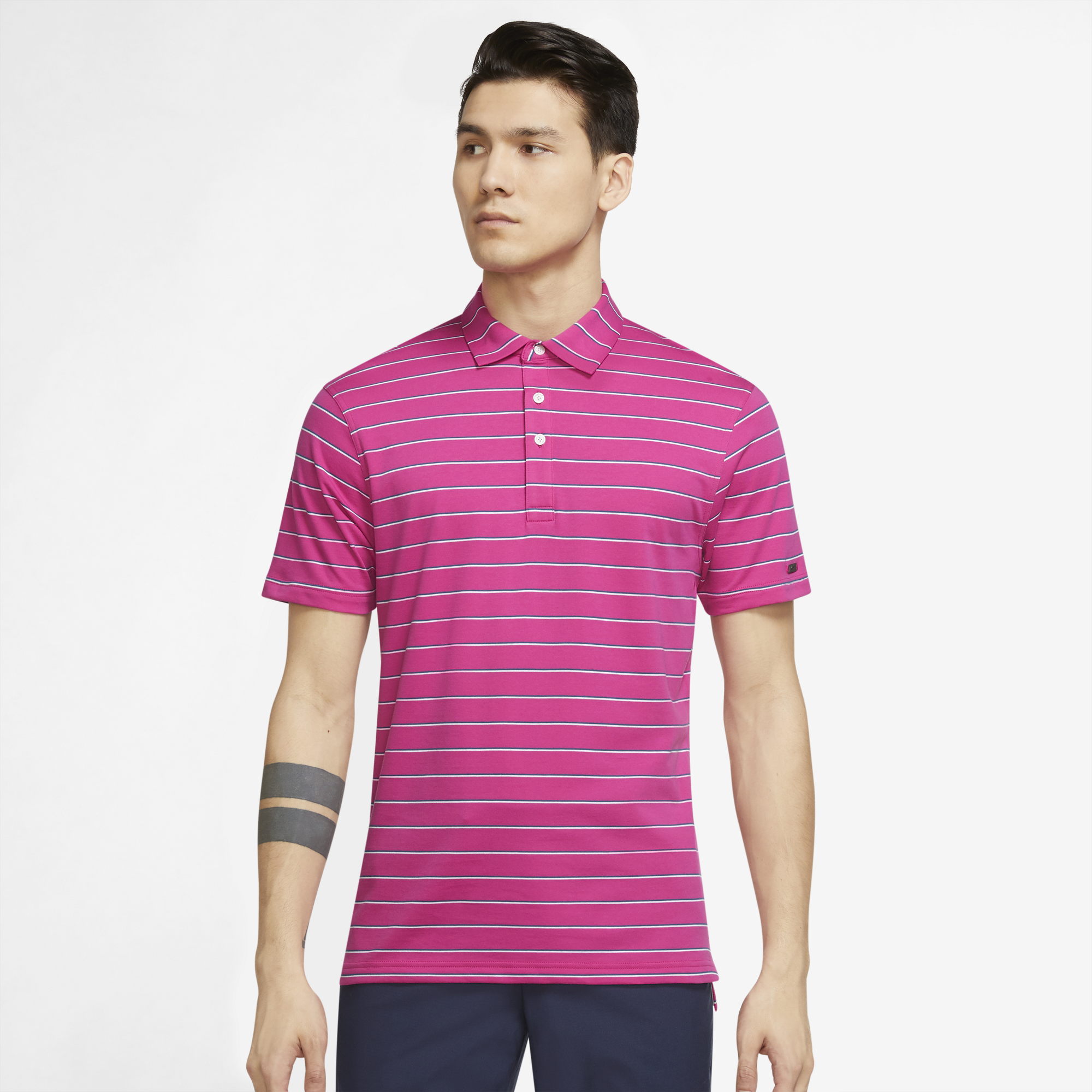 Nike striped clearance golf polo