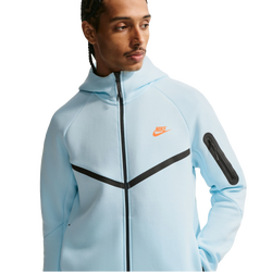 Men's - Nike Tech Fleece Full-Zip Windrunner Hoodie - Blue/Orange