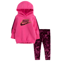Girls' Infant - Nike Fleece Tunic & Velour Legging Set - Purple/Purple
