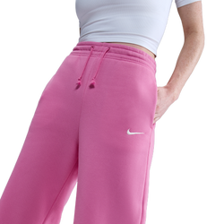 Women's - Nike Phoenix Fleece High Rise Wide Pants - Playful Pink/Sail