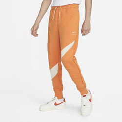 Men's - Nike Swoosh Tech Fleece Pants - Orange/White