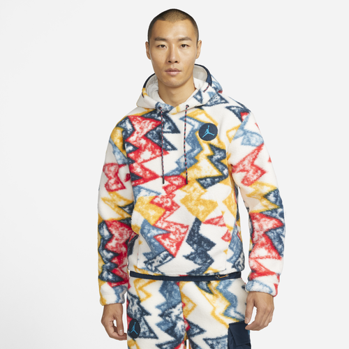 

Jordan Mens Jordan Essential Statement Fleece Pullover - Mens Multicolor/White Size M