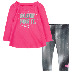 Girls' Infant - Nike Glow For It Legging Set - Pink/Pink