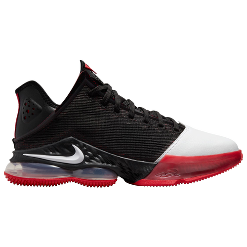 

Nike Mens Nike LeBron 19 Low - Mens Basketball Shoes Black/White/Univ Red Size 10.0