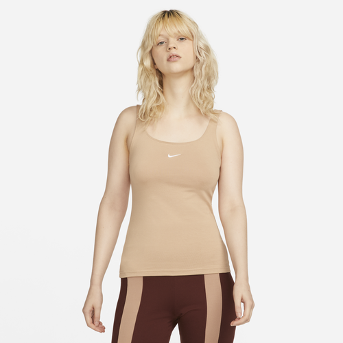 

Nike Womens Nike NSW Essential Cami Tank - Womens Tan/Tan Size L