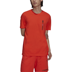 Men's - adidas Originals Symbol T-Shirt - Semi Solar Red/Black/Blue