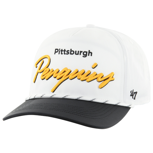 47 Brand Mens Penguins Chamberlain Snap Hitch Cap - Black/White One Size