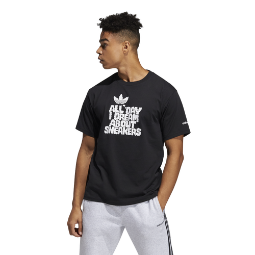 

adidas Originals Mens adidas Originals All Day I Dream Short Sleeve T-Shirt - Mens Black/White Size S