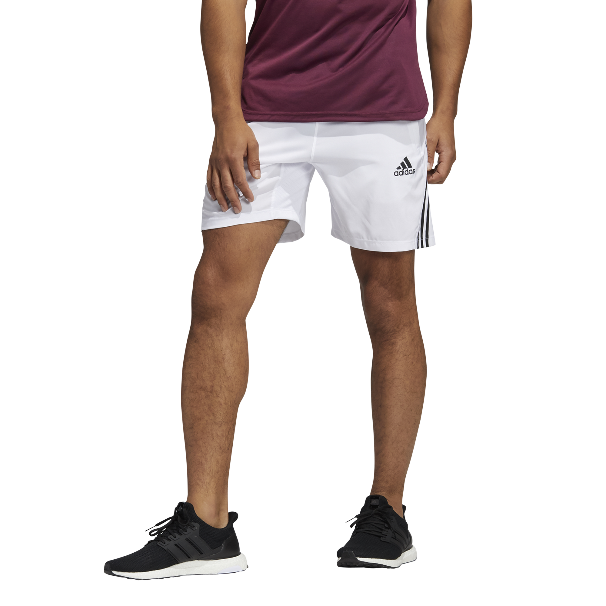 adidas mens aeroready 3 stripe shorts