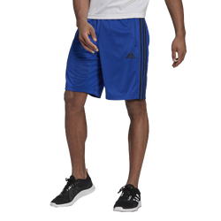 Men's - adidas D2M 3 Stripes Shorts - Royal Blue/Black